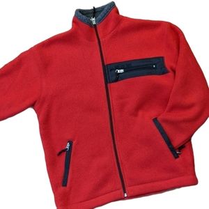 Gap Fleece Jacket Red Sz XL w/ Breast Pocket
